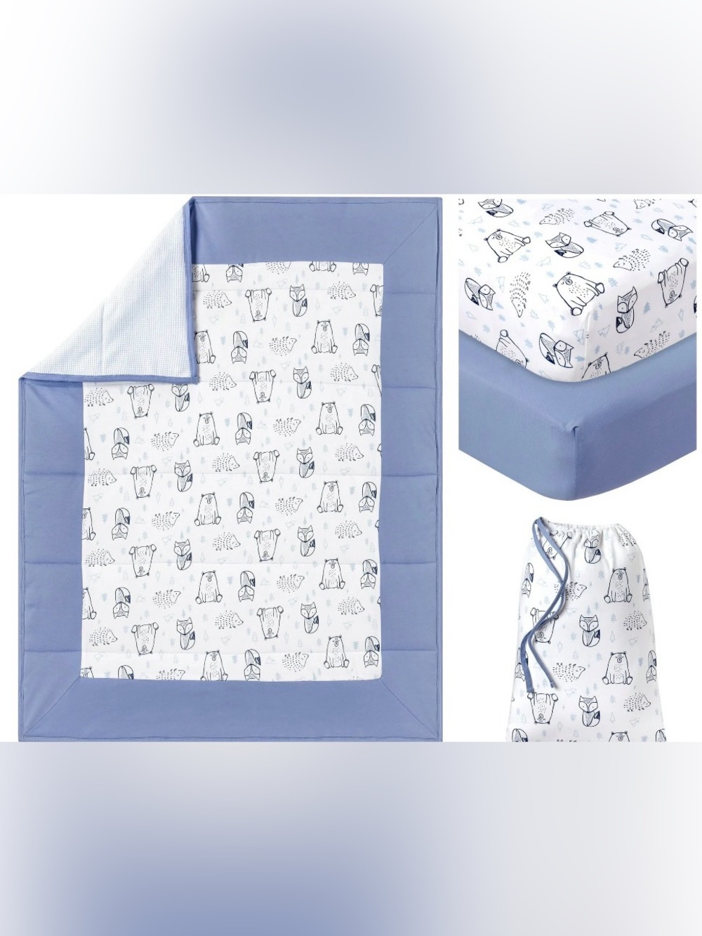 Little Star 100% Organic Cotton 3 Piece Crib Bedding Set
New with Tag